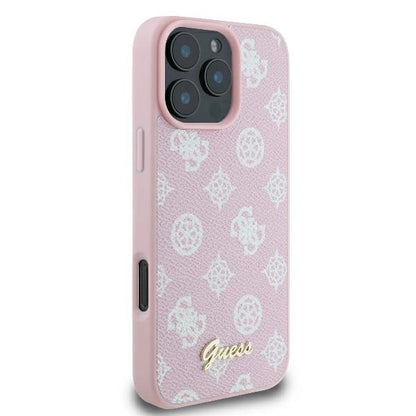 Guess Peony Script Logo MagSafe iPhone 16 Pro Case - Pink_3