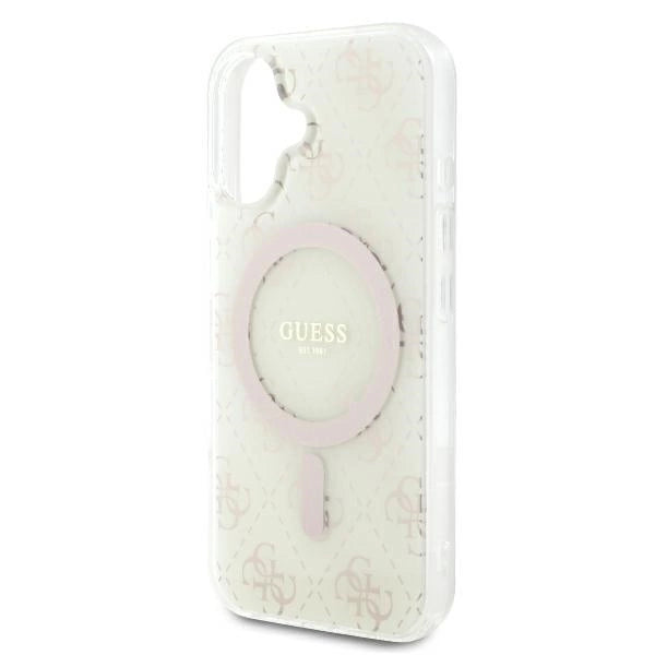 Guess IML 4G Background MagSafe Case for iPhone 16 Plus - White_5