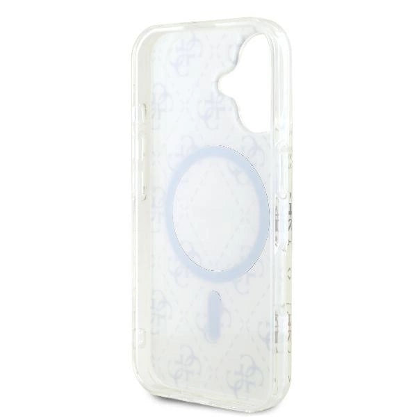 Guess IML 4G Background MagSafe Case for iPhone 16 Plus - White_6