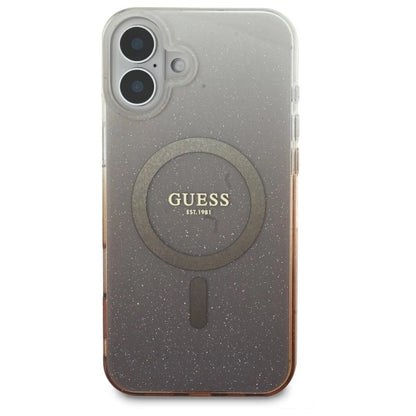Guess IML Glitter Gradient MagSafe Case for iPhone 16 Plus - Brown_2