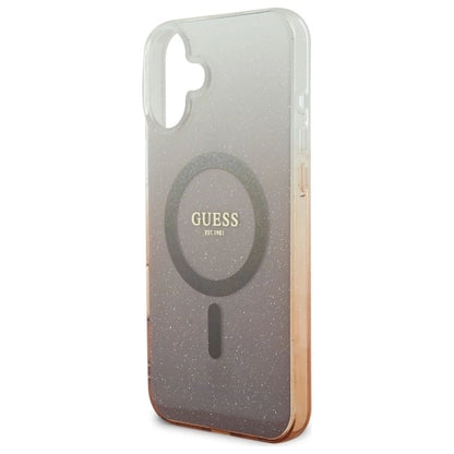 Guess IML Glitter Gradient MagSafe Case for iPhone 16 Plus - Brown_5