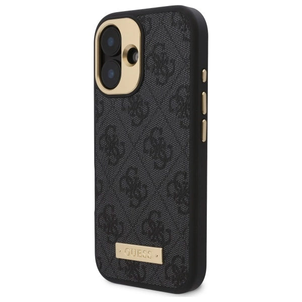 Guess 4G Logo Plate MagSafe Case for iPhone 16 Plus - Black_1