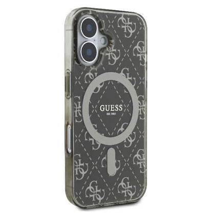Guess IML 4G Background MagSafe iPhone 16 Case - Brown_3
