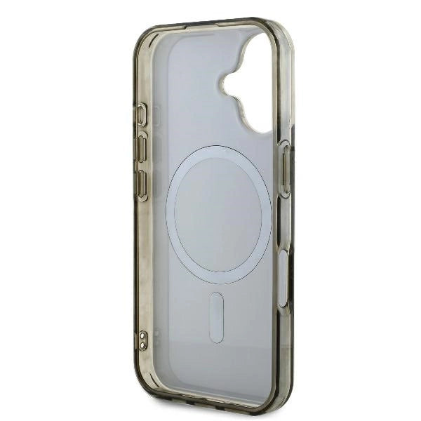 Guess IML 4G Background MagSafe iPhone 16 Case - Brown_6
