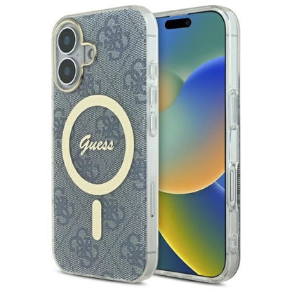 Guess IML 4G MagSafe iPhone 16 Case - Blue_0