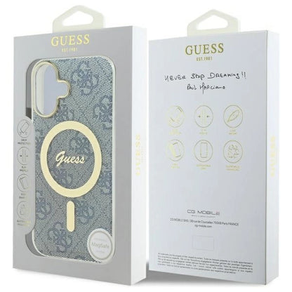 Guess IML 4G MagSafe iPhone 16 Case - Blue_7