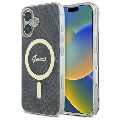 Guess IML 4G MagSafe iPhone 16 Case - Black_0