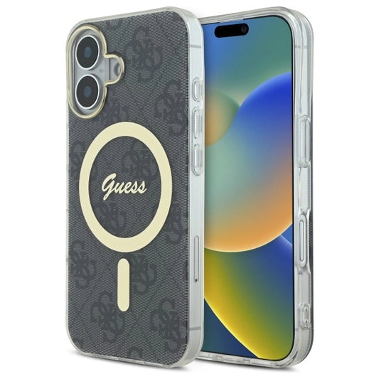 Guess IML 4G MagSafe iPhone 16 Case - Black_0