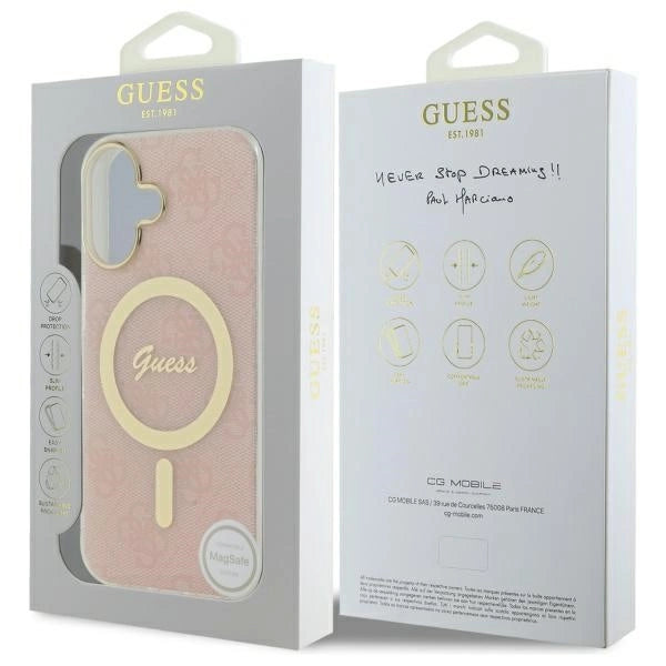 Guess IML 4G MagSafe iPhone 16 Case - Pink_7