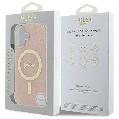 Guess IML 4G MagSafe iPhone 16 Case - Pink_7