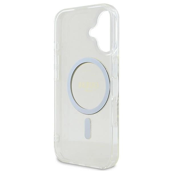 Guess IML Glitter Circle MagSafe iPhone 16 Case - Clear_6