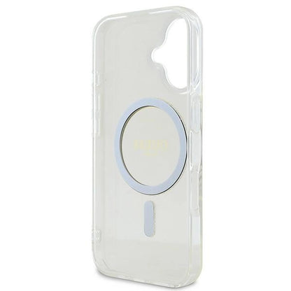 Guess IML Glitter Circle MagSafe iPhone 16 Case - Clear_6
