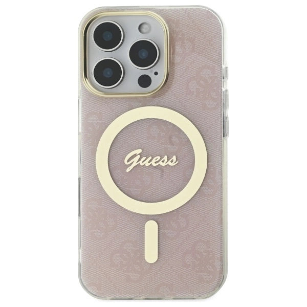 Guess IML 4G MagSafe Case for iPhone 16 Pro Max - Pink_2