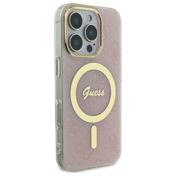 Guess IML 4G MagSafe Case for iPhone 16 Pro Max - Pink_3