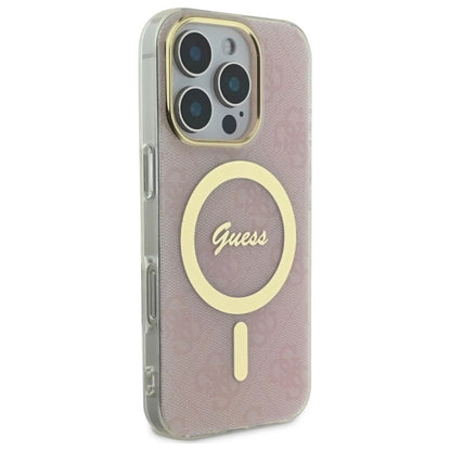 Guess IML 4G MagSafe Case for iPhone 16 Pro Max - Pink_3