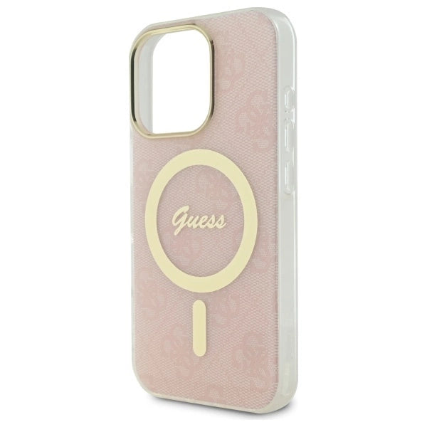 Guess IML 4G MagSafe Case for iPhone 16 Pro Max - Pink_5