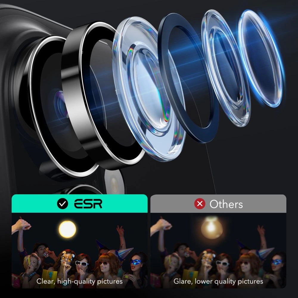 ESR Armorite Tempered Glass for iPhone 16 / 16 Plus Camera - Black_7