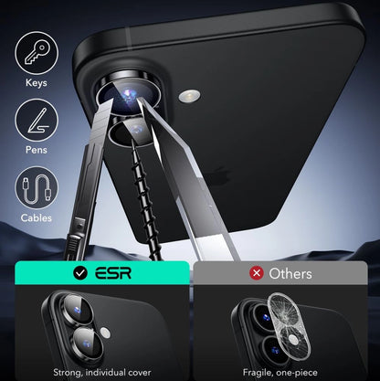 ESR Armorite Tempered Glass for iPhone 16 / 16 Plus Camera - Black_9