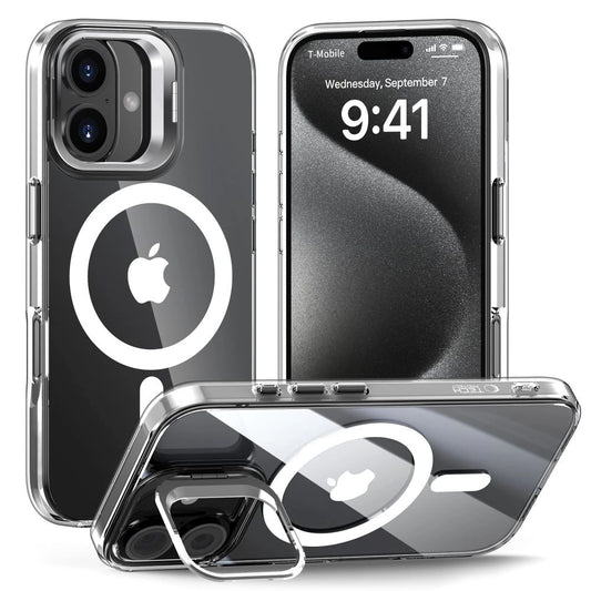 Tech-Protect MagStand MagSafe iPhone 16 Case - Clear_0