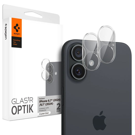 Spigen Optik Glas.tR tempered glass for iPhone 16 / 16 Plus camera - transparent (2 pcs.)_0