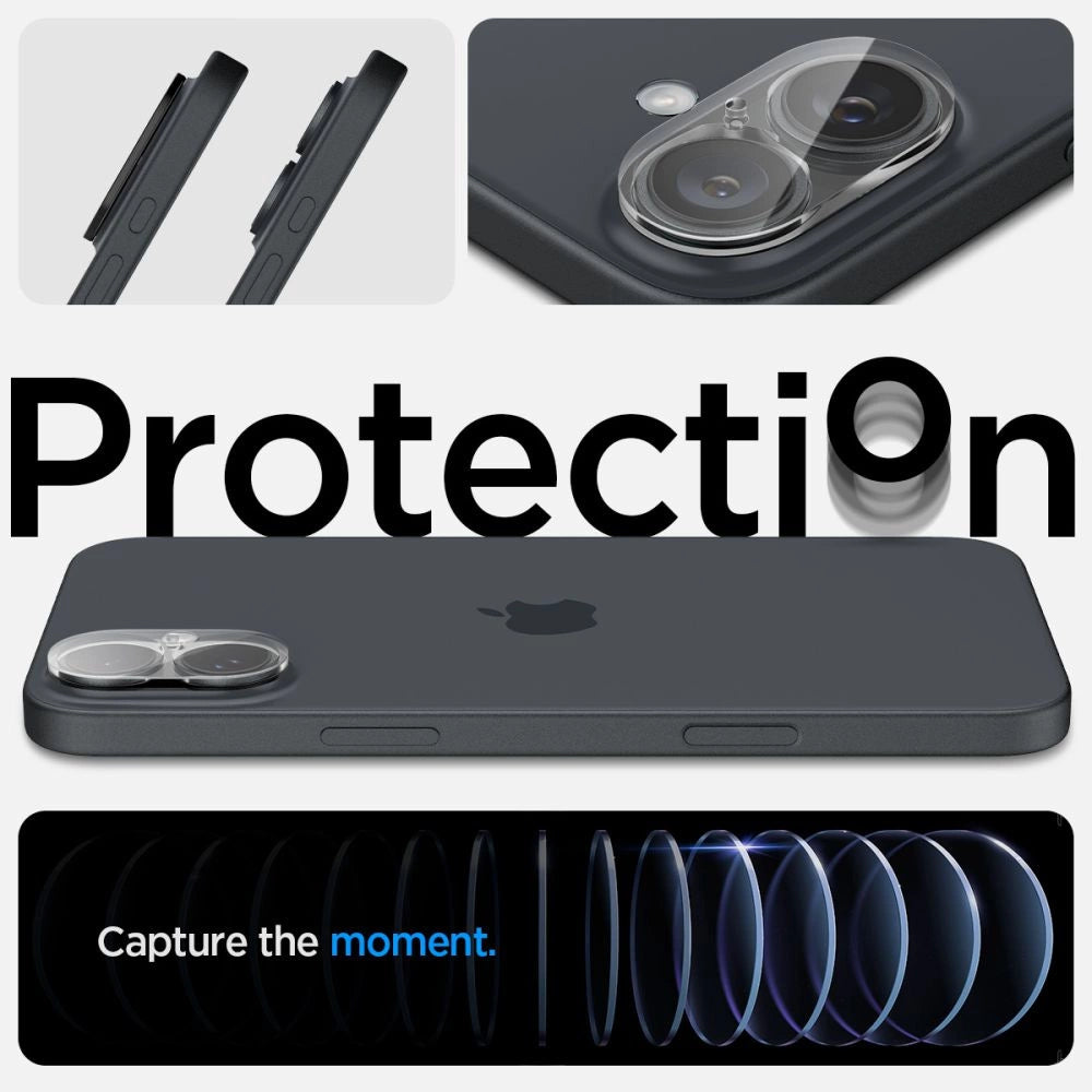 Spigen Optik Glas.tR tempered glass for iPhone 16 / 16 Plus camera - transparent (2 pcs.)_9