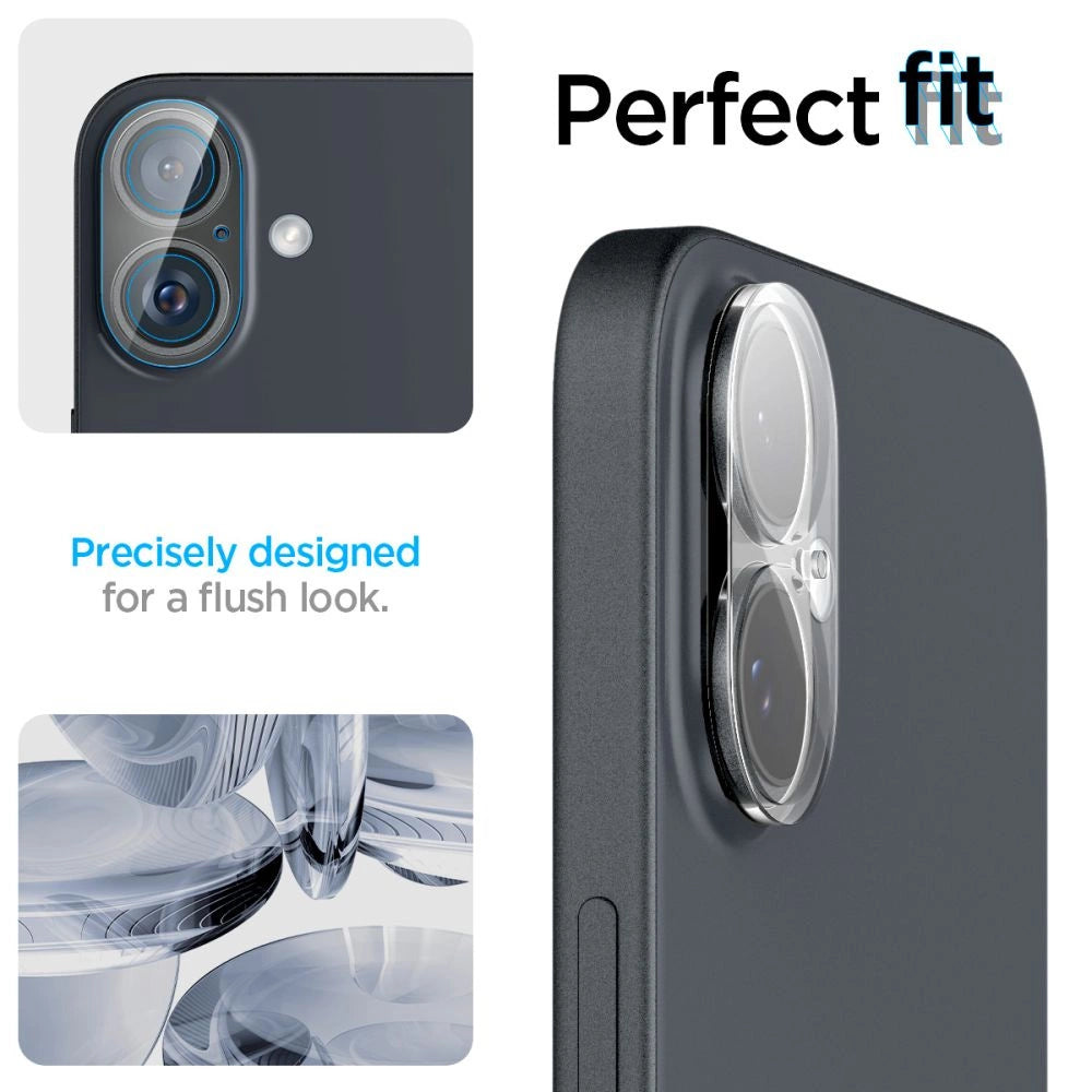 Spigen Optik Glas.tR tempered glass for iPhone 16 / 16 Plus camera - transparent (2 pcs.)_10
