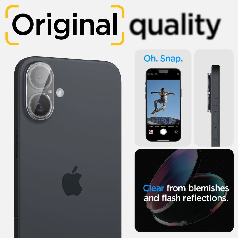 Spigen Optik Glas.tR tempered glass for iPhone 16 / 16 Plus camera - transparent (2 pcs.)_11