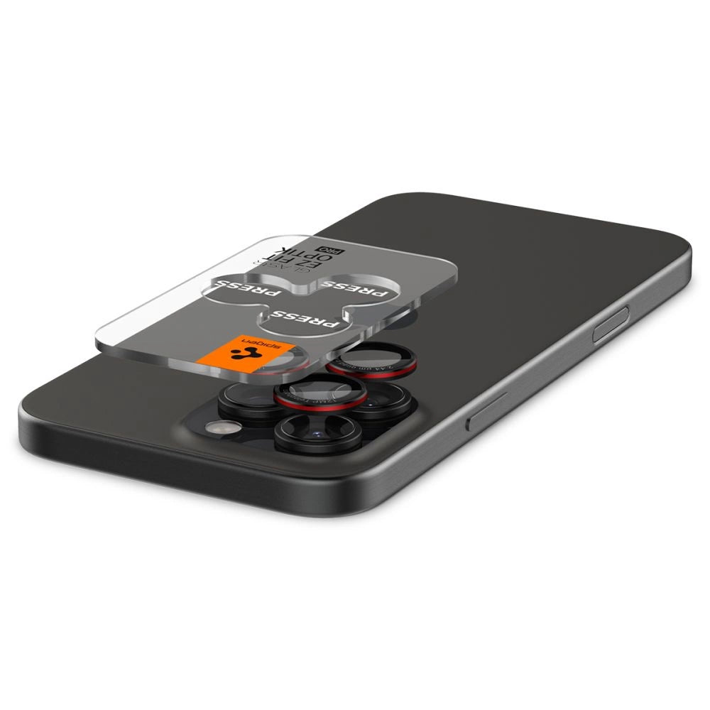 Spigen Optik Pro L-Series Glas.tR EZ Fit Tempered Glass for iPhone 14 Pro / Pro Max / 15 Pro / Pro Max / 16 Pro / 16 Pro Max Camera - Black_2