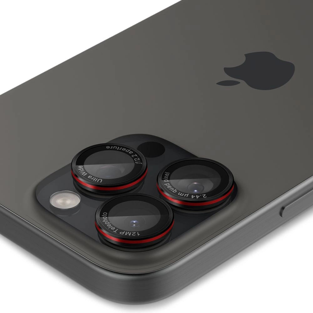 Spigen Optik Pro L-Series Glas.tR EZ Fit Tempered Glass for iPhone 14 Pro / Pro Max / 15 Pro / Pro Max / 16 Pro / 16 Pro Max Camera - Black_5