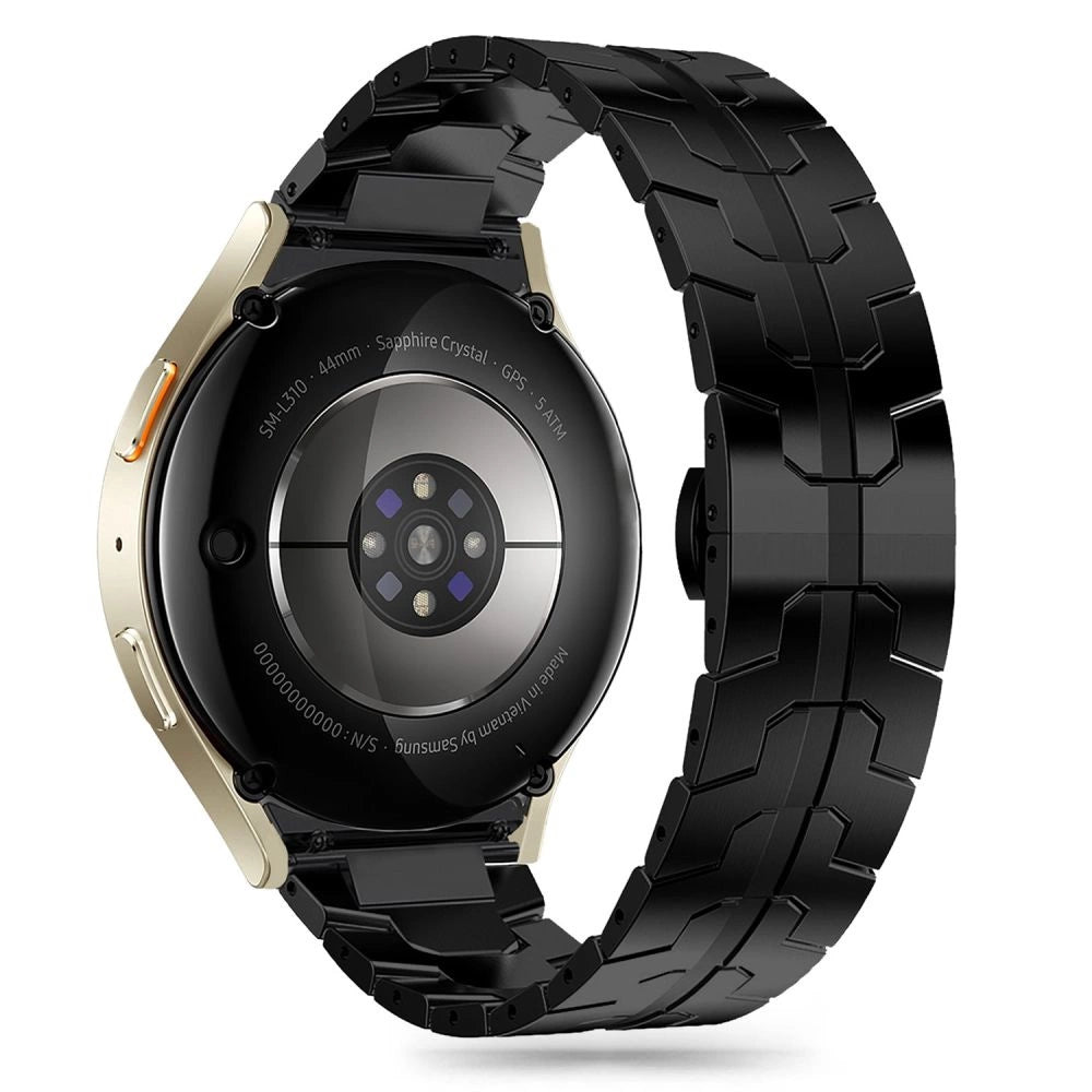 Tech-Protect Stainless Line Strap for Samsung Galaxy Watch 4 / 5 / 5 PRO / 6 / 7 / FE - Black_1