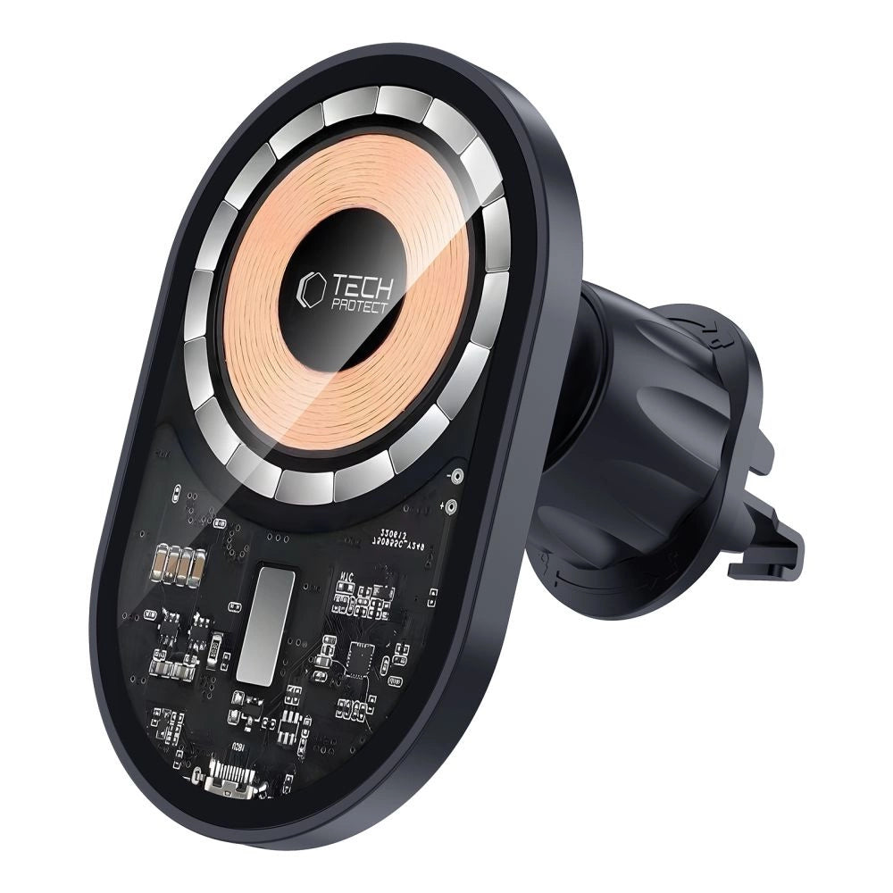 Tech-Protect MM15W-V6 15W Car Charger Holder with MagSafe for Dashboard and Air Vent - Black_5