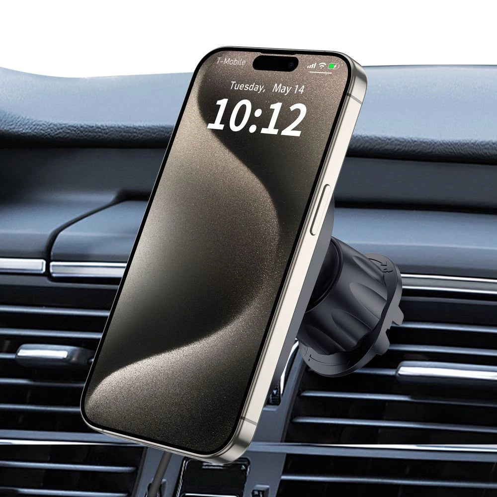 Tech-Protect MM15W-V6 15W Car Charger Holder with MagSafe for Dashboard and Air Vent - Black_6