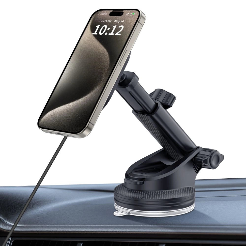 Tech-Protect MM15W-V6 15W Car Charger Holder with MagSafe for Dashboard and Air Vent - Black_7