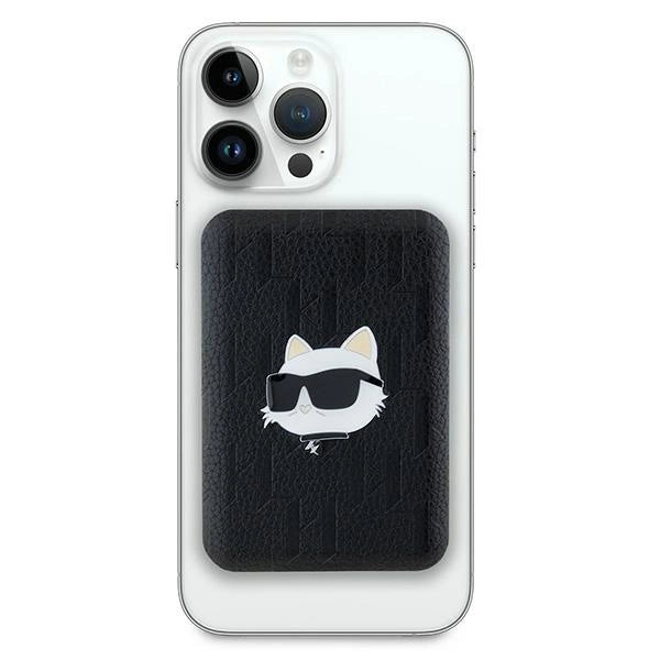 Karl Lagerfeld Powerbank inductive KLPB5FPGKSCHHK 16W 5000mAh black/black Choupette Head Pin MagSafe_1