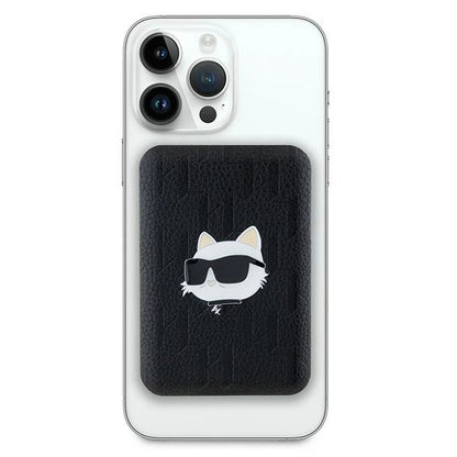 Karl Lagerfeld Powerbank inductive KLPB5FPGKSCHHK 16W 5000mAh black/black Choupette Head Pin MagSafe_1