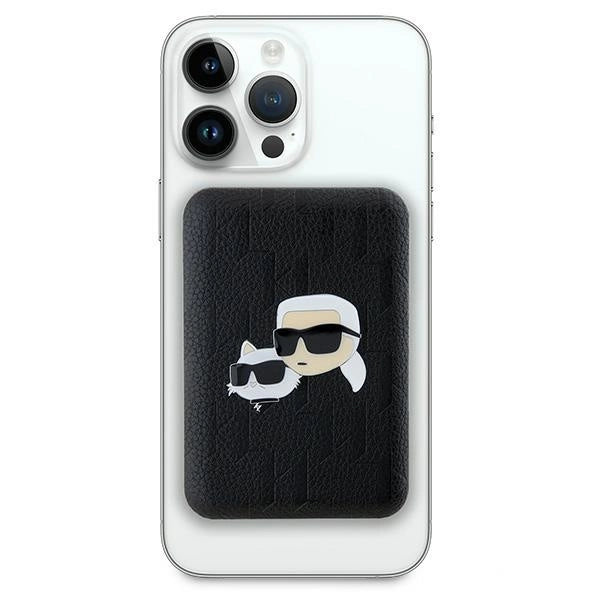 Karl Lagerfeld Powerbank inductive KLPB5FPGKSKCHK 16W 5000mAh black/black Karl&amp;Choupette Head Pin MagSafe_1