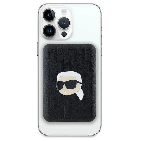 Karl Lagerfeld Powerbank inductive KLPB5FPGKSKIHK 16W 5000mAh black/black Karl Head Pin MagSafe_1