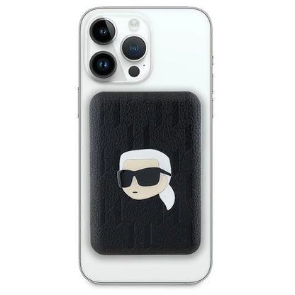 Karl Lagerfeld Powerbank inductive KLPB5FPGKSKIHK 16W 5000mAh black/black Karl Head Pin MagSafe_1