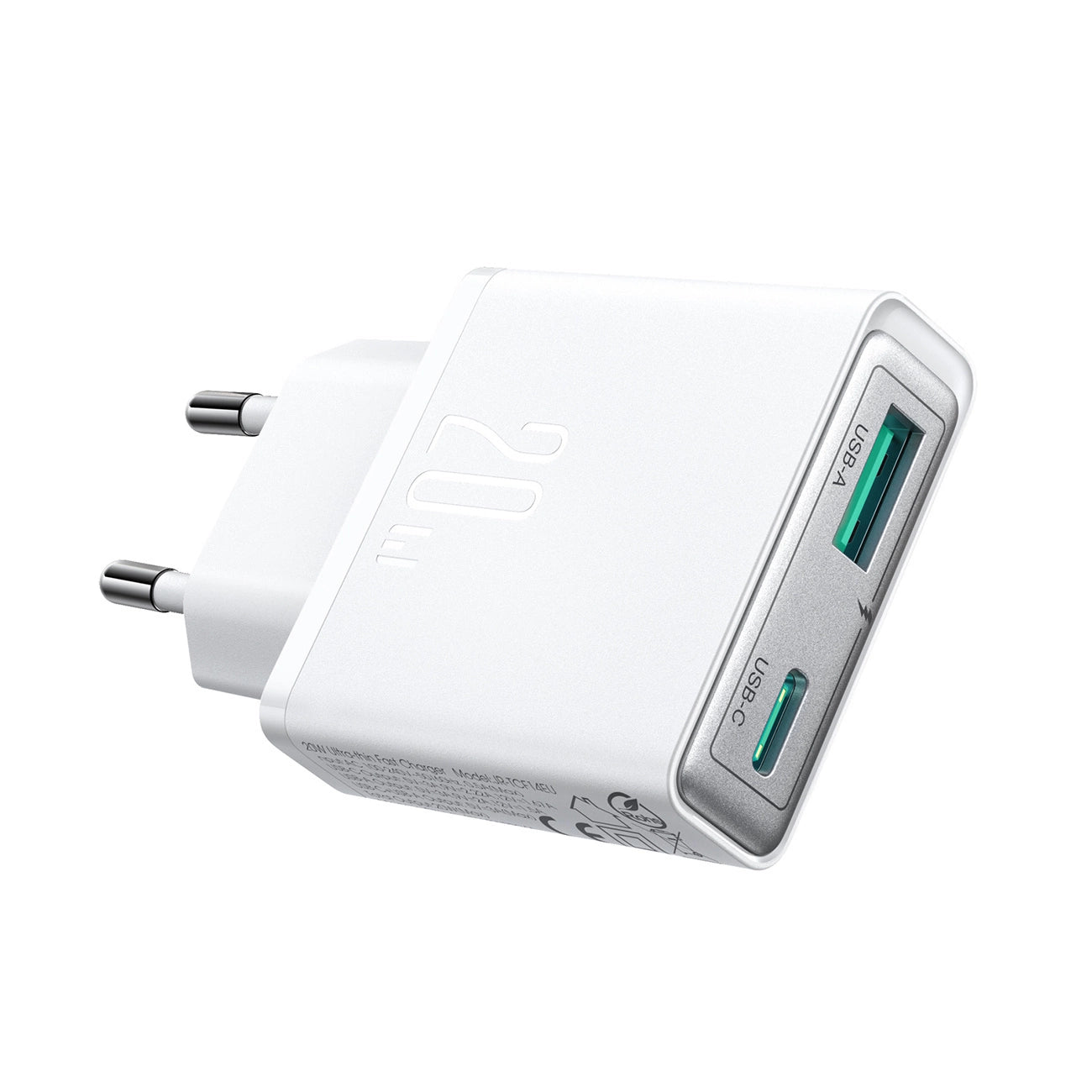 Joyroom JR-TCF14 20W USB-A USB-C Super Slim Wall Charger - White_10