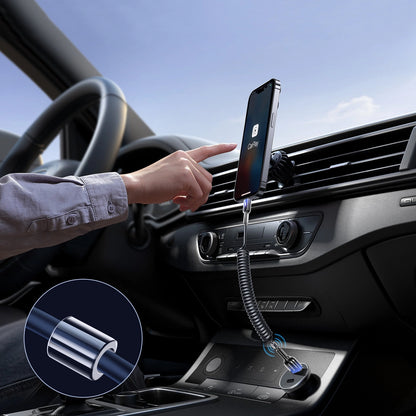 Joyroom S-A43 Crystal-Clear Series 3A USB-A - Lightning spiral cable 1.5m - black_5