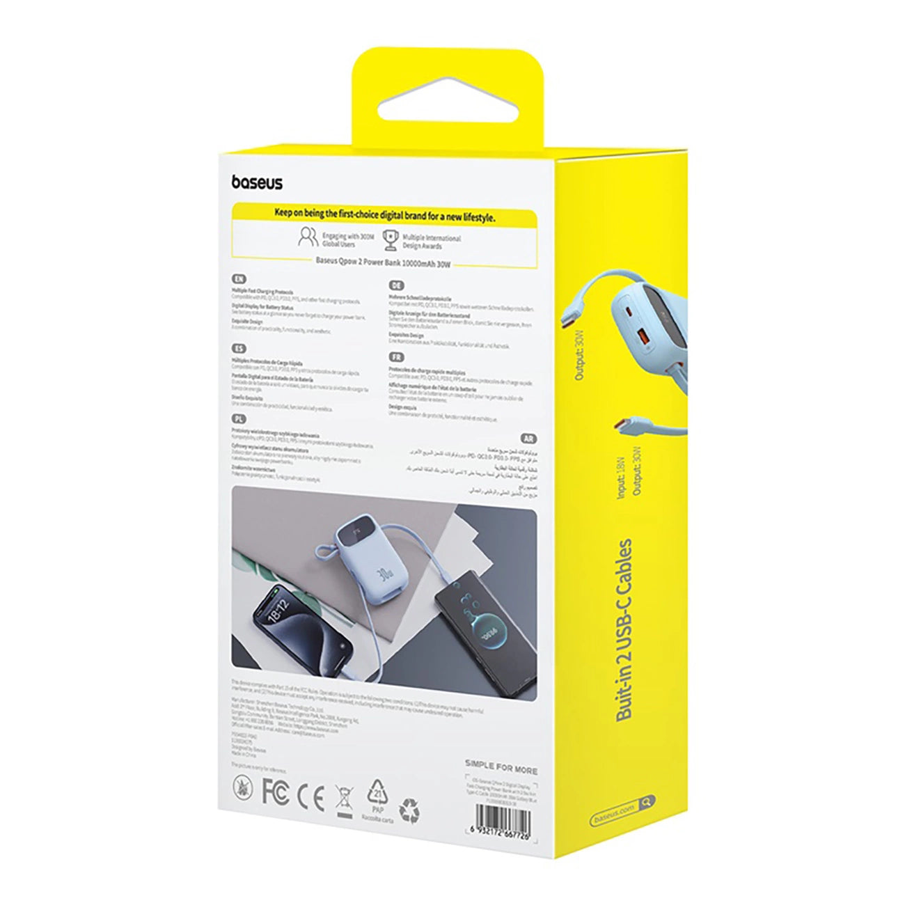 Powerbank Baseus QPow 2 10000mAh 30W 2xUSB-C (blue)_12