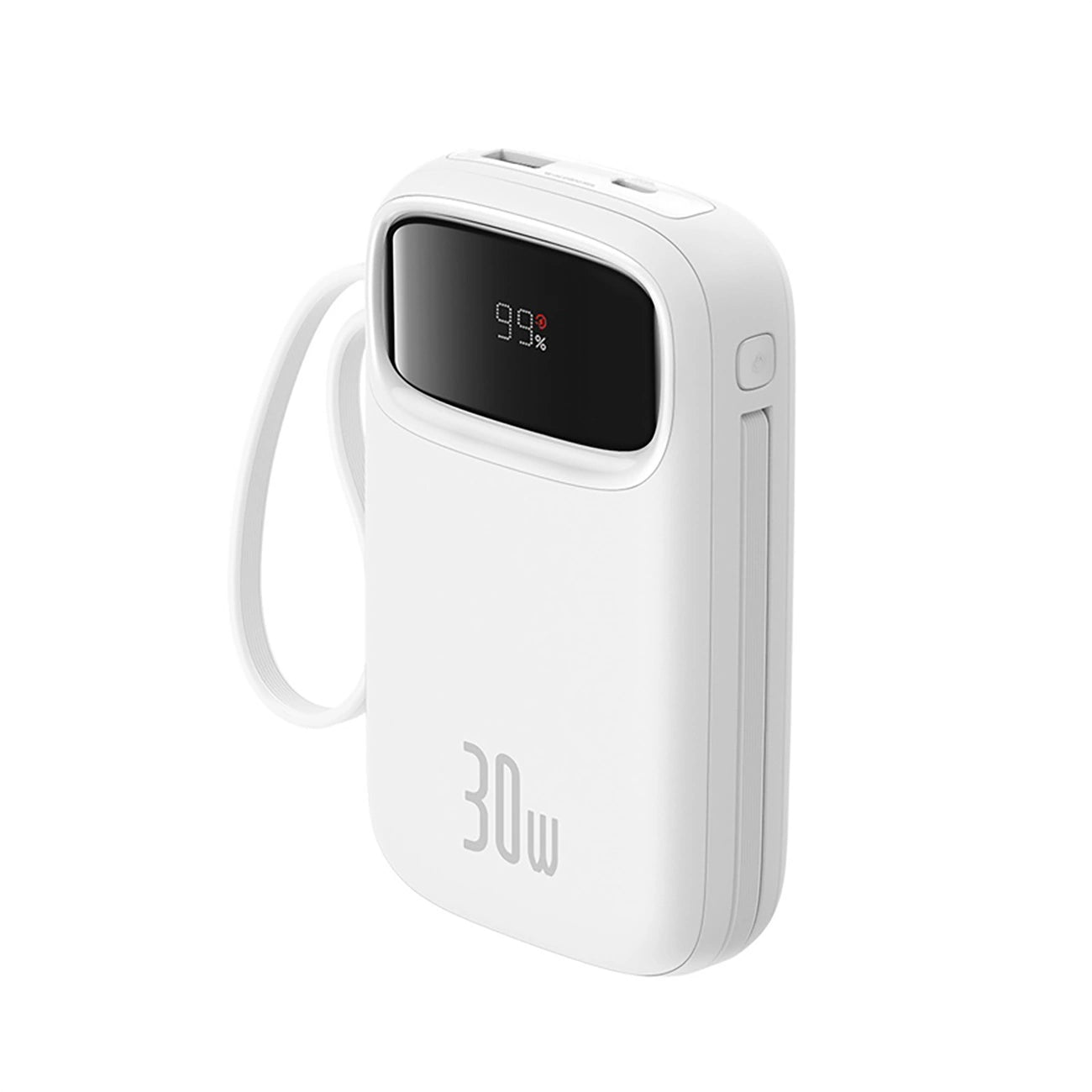 Baseus QPow 2 30W 10000mAh Power Bank with Built-in USB-C Cables - White_8