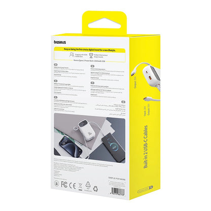 Baseus QPow 2 30W 10000mAh Power Bank with Built-in USB-C Cables - White_12