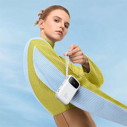 Baseus QPow 2 30W 10000mAh Power Bank with Built-in USB-C Cables - White_14