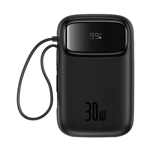 Baseus QPow 2 30W 10000mAh Power Bank with Built-in USB-C Cables - Black_0