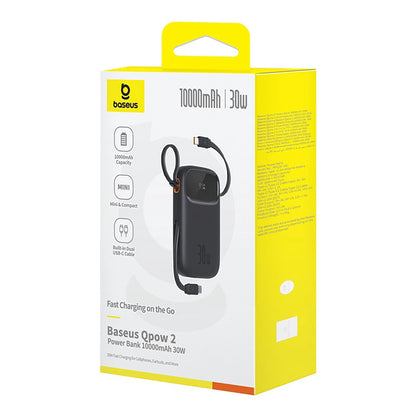 Baseus QPow 2 30W 10000mAh Power Bank with Built-in USB-C Cables - Black_12