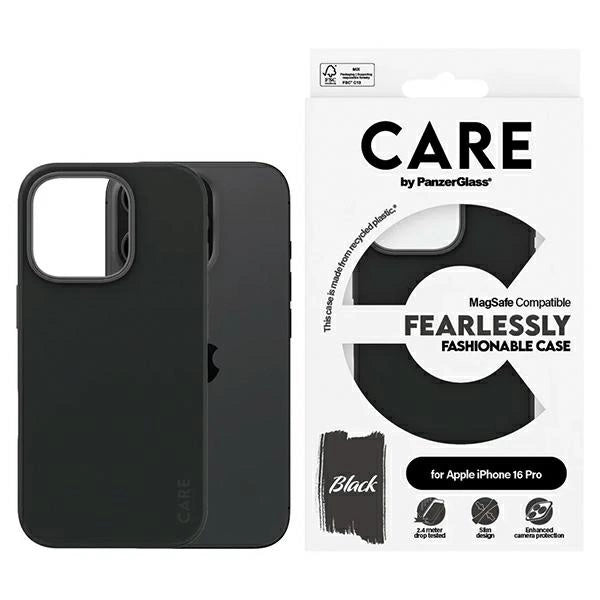 CARE by PanzerGlass Fashion Case iPhone 16 Pro 6.3" black/black MagSafe 1378_0
