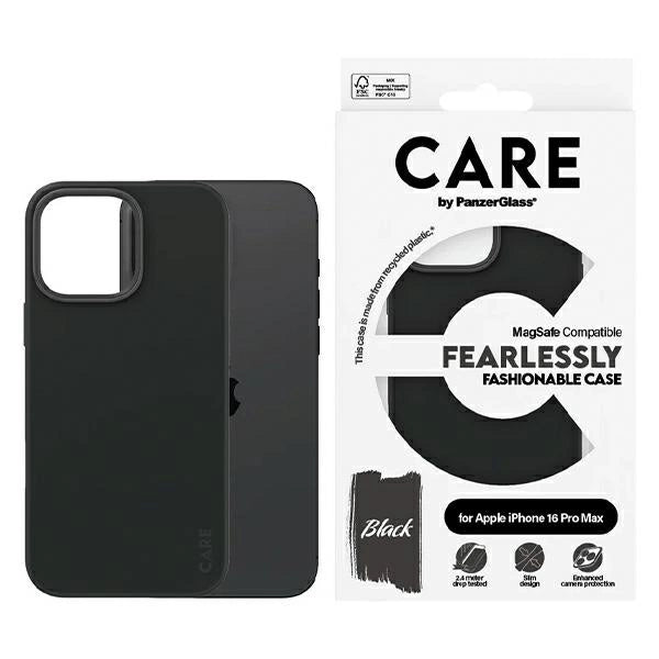 CARE by PanzerGlass Fashion Case iPhone 16 Pro Max 6.9" black/black MagSafe 1380_0