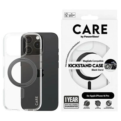 CARE by PanzerGlass Feature Kickstand Case iPhone 16 Pro 6.3" black/black MagSafe 1322_0