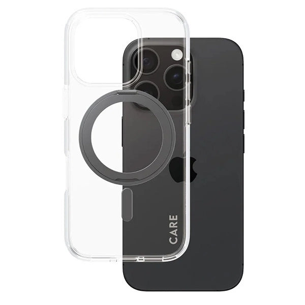 CARE by PanzerGlass Feature Kickstand Case iPhone 16 Pro 6.3" black/black MagSafe 1322_1